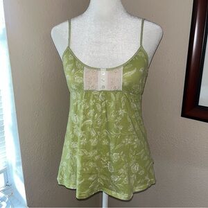 Vintage Y2K Abercrombie & Fitch 2000s Floral Babydoll Tank Top